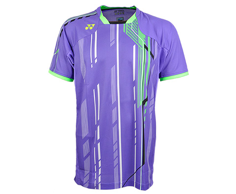 YONEX尤尼克斯CS12098-773男款紫色羽毛球服（约根森战衣，帅气无底线）