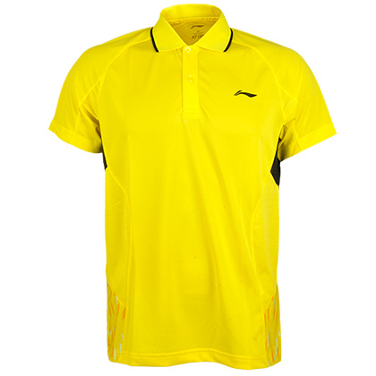 李宁AAYK085-4男款黄色羽毛球短袖（绚丽色彩，国羽TD版！）