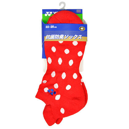 YONEX尤尼克斯29073-001女款红色羽毛球短袜（舒适耐磨，抗菌防臭）