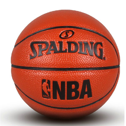 斯伯丁NBA1号小球砖色 Spalding篮球 65-846Y （柔软舒适，保持手感）