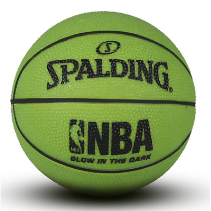 斯伯丁NBA1号小球 绿色夜光 Spalding篮球 65-845Y （夜晚赏玩更明亮）