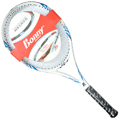 波力Bonny RDLS 400 全碳素网球拍 蓝白色 （白马长枪，挥拍致胜）