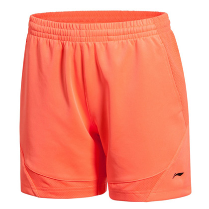 李宁AAPK104-1女款橙色羽毛球比赛短裤（国羽世锦赛同款，约战必备）