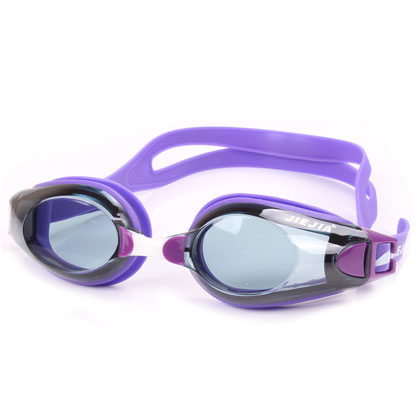 捷佳AH105平光泳镜 紫色男女通用成人抗破碎PC镜片盒装高清 (超强防雾，初级性价比之选！）