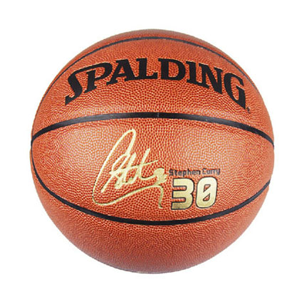 斯伯丁库里签名篮球 Spalding篮球( 74-645Y ) 萌神MVP签名篮球