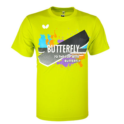 蝴蝶Butterfly BWH815-04 绿色乒乓圆领衫