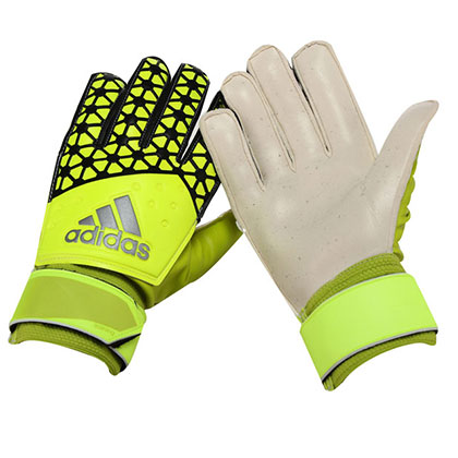 Adidas阿迪达斯 S90147 胜利足球儿童守门员手套门将手套 荧光绿