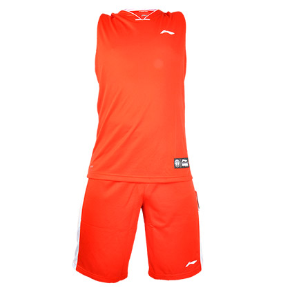 李宁篮球服套装 AATK047-3 经典红色专业篮球系列/比赛套装