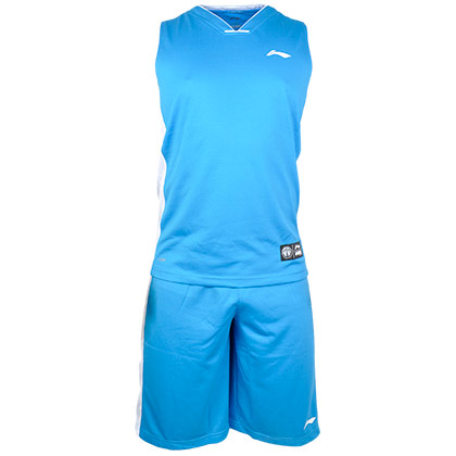 李宁 AATK047-2 篮球服套装 蓝色专业篮球系列/比赛套装