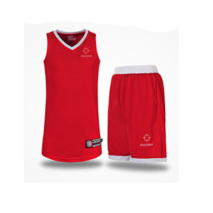 准者YX-25基础款篮球服套装 红色 定制款篮球服号码、印号 经典红白色