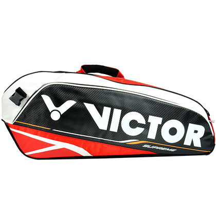 VICTOR胜利BR9302D九支装红黑色羽毛球双肩包（超大容量，专业必备）