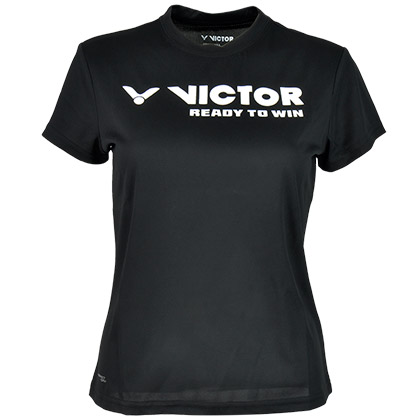 VICTOR胜利T-3116C女款羽毛球针织短袖T恤（黑色款，团购首选款）