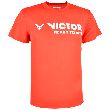 VICTOR胜利T-3016D男款羽毛球针织短袖T恤（红色款，团购首选款）