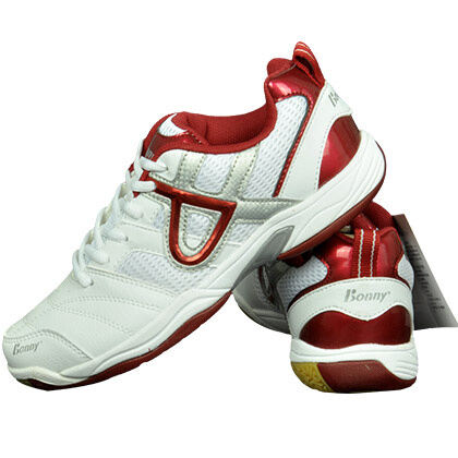 波力BONNY羽毛球鞋 无限103 白/红/银 入门级羽毛球鞋