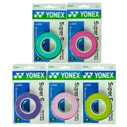 YONEX尤尼克斯AC102C 5卡装粘性手胶（黏性手感，一卡三条装）