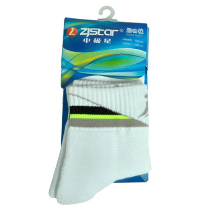 中极星运动袜 ZJ6752羽毛球袜 男款（专业、包裹、透气）