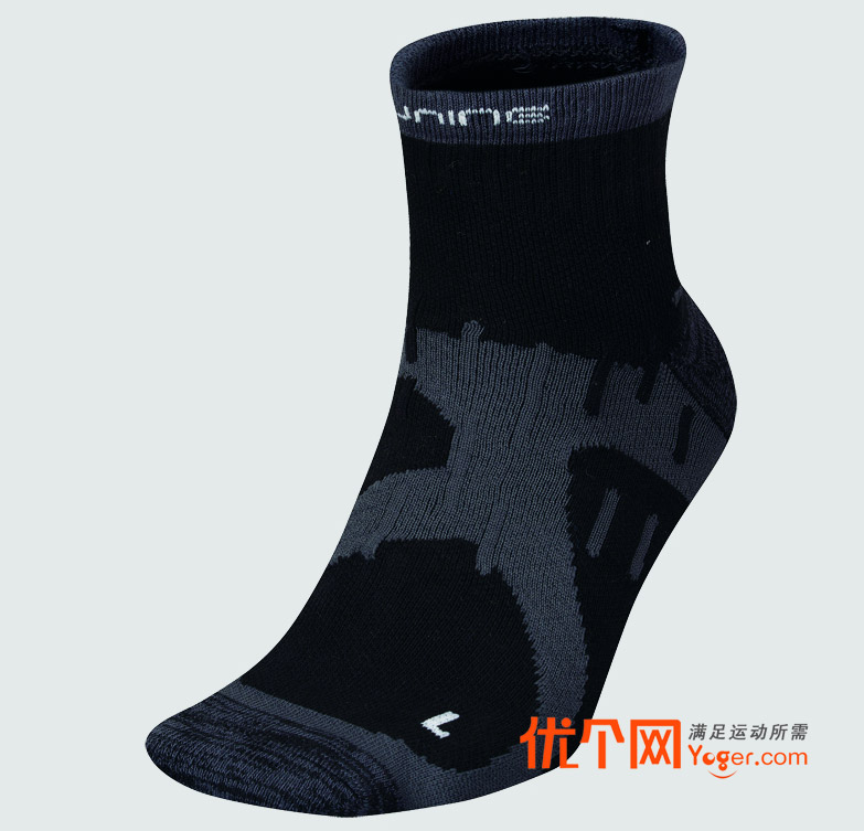 必迈多功能跑步袜三双装 黑色（PRSA003-2 ，短筒款，舒适干爽）