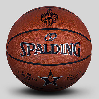 斯伯丁篮球 2016年NBA全明星赛限量款牛皮篮球（74-9228，赛级牛皮）