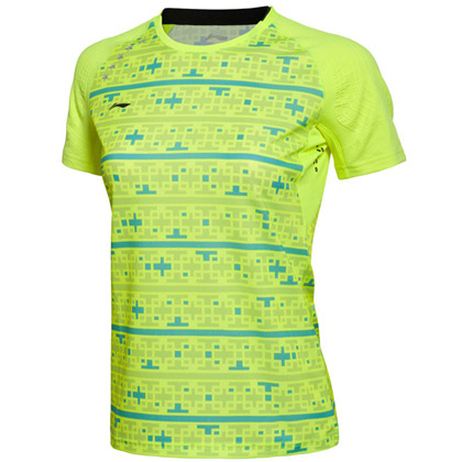 李宁AAYL012-2女款羽毛球服 荧光亮绿（2016年国家队全英赛大赛服）