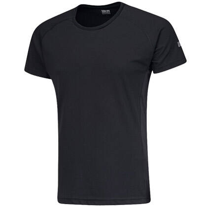 必迈 男子黑色Coolmax短袖T恤跑步服（FRTA003-1）