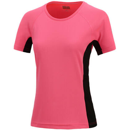 必迈 女子粉色Coolmax短袖T恤跑步服（FRTA004-2）
