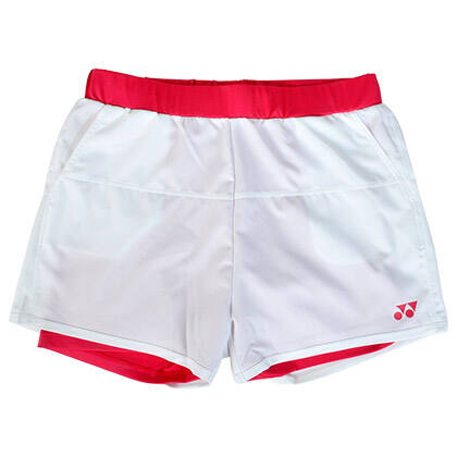 尤尼克斯Yonex女款运动短裤225016BCR-011白色（迅速排汗，贴身舒适）