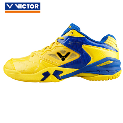 胜利Victor男款羽毛球鞋SH-P9200-EF黄/蓝（韩国队战靴，申白哲同款）