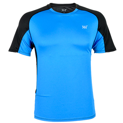 361°跑步服 BFit 短袖T恤 男款蓝色（吸湿排汗轻薄面料穿着舒适）