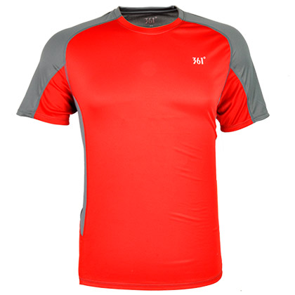 361°跑步服 BFit 短袖T恤 男款红色（吸湿排汗轻薄面料穿着舒适）
