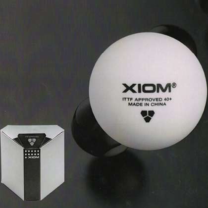骄猛XIOM三星乒乓球 比赛用球 塑料40+无缝三星球（6只装）