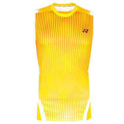 尤尼克斯YONEX男款羽毛球背心 110016-450 黄色（超轻时尚，吸汗速干）