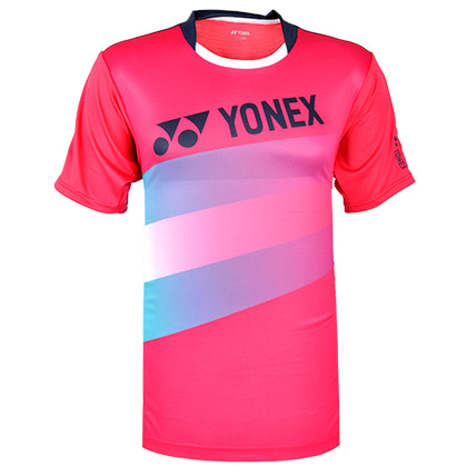 尤尼克斯YONEX羽毛球短袖110246-122男款明红色