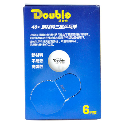 道勃尔 40+新材料三星乒乓球（6只装）