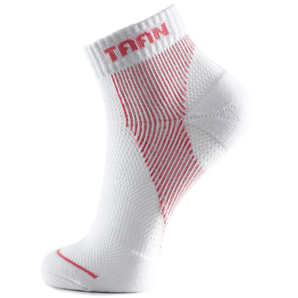 泰昂TAAN运动袜 T-128运动袜 女款羽毛球短袜 白/红