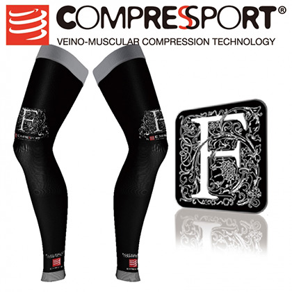 Compressport 全腿套 FULL LEG 黑色（缓解疲劳，加强血液循环）