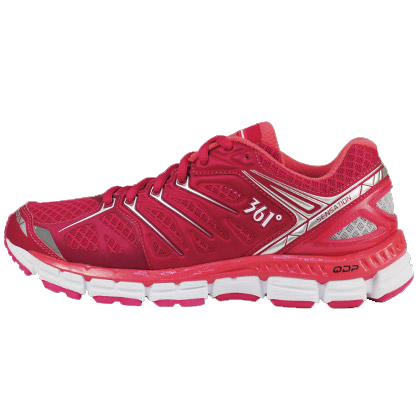 361°国际版跑步鞋 Sensation 女款慢跑鞋 玫红色（稳定支撑专业缓震）