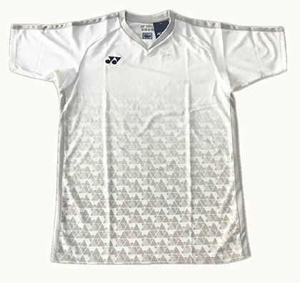 尤尼克斯YONEX羽毛球T恤 10219CR-011 男款 白色（约根森赞助款同款）
