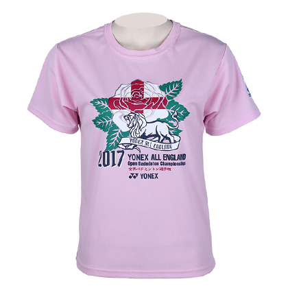 尤尼克斯Yonex T恤衫 YOB17002EX 女款 粉色（全英公开赛纪念T恤衫)