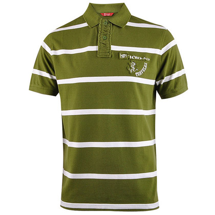 探路者Toread 短袖T恤 TAJB81562-3 男式 绿白条纹