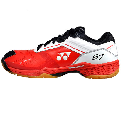 YONEX尤尼克斯SHB-87EX男款羽毛球鞋（红白色，扎实脚感，更强减震！）