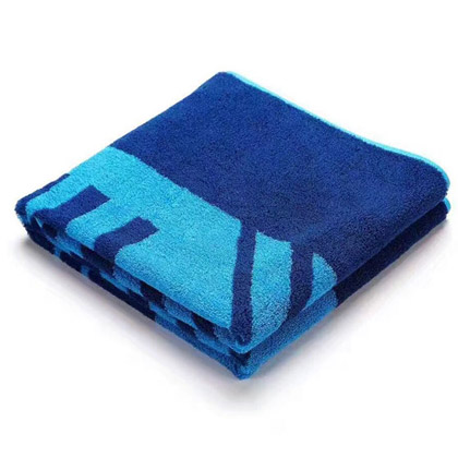 泰昂SK-09运动毛巾/浴巾 蓝色(100%纯棉，色织提花款)