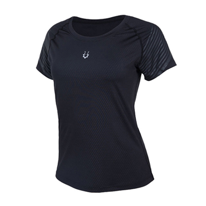范斯蒂克 女款紧身衣 速干跑步健身短袖 FBF70203 浅灰流光（锁肌保护，流光溢彩）