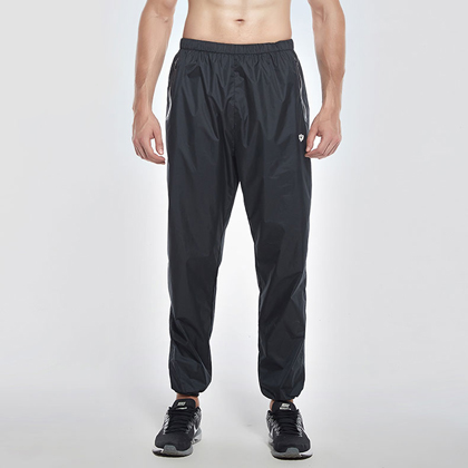 范斯蒂克 男款跑步长裤 健身裤 发汗服 MBF77401 黑色（燃烧脂肪，健身塑性）