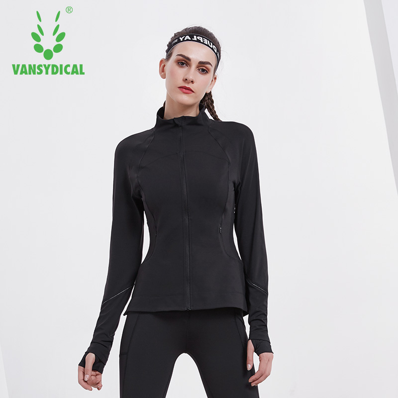 范斯蒂克 运动外套秋冬跑步健身训练运动服休闲上衣女 FK1819601 黑色