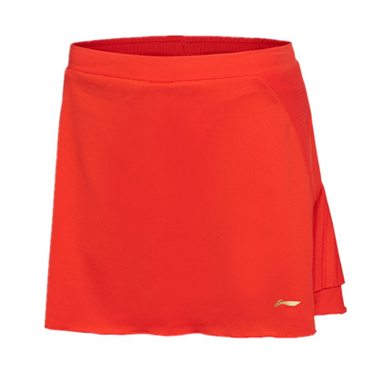 李宁羽毛球裙裤 ASKL118-1 女款 红色（国家队比赛服）