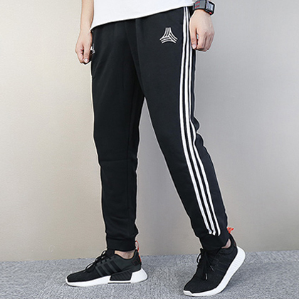 Adidas 阿迪达斯 男款运动长裤 2018春季针织长裤 BQ4490 黑色（舒适透气，清爽速干）