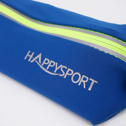 HappySport悦动 马拉松/越野跑步腰包 超轻弹力便携腰包 蓝色（4个能量胶插槽，含号码簿挂扣）