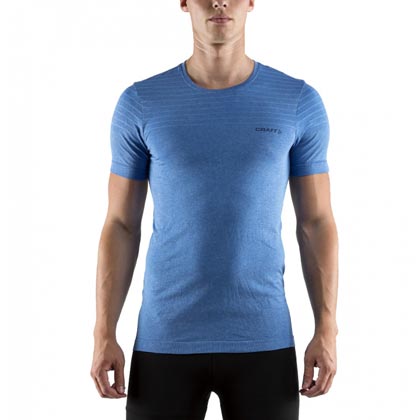 CRAFT 夸夫特 蓝标舒适圆领短袖 男款贴身层运动T恤 1904916-2355 天空蓝（蓝标舒适，排汗透气）