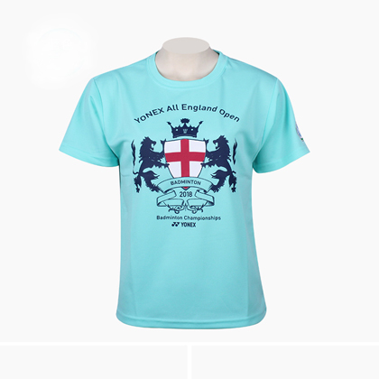尤尼克斯YONEX 短袖T恤 YOB18002EX 女款 蓝色(全英公开赛纪念T恤衫)