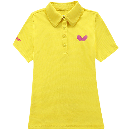 蝴蝶BUTTERFLY 乒乓球短袖 BWH-273-1-11 乒乓球短袖T恤 黄色 女款